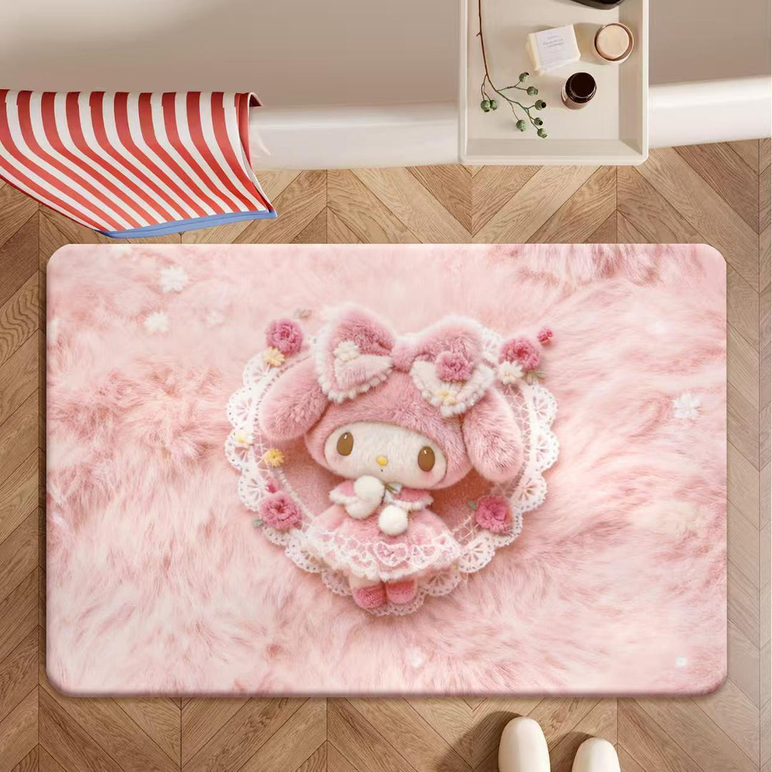 Plush Cartoon Character Bath Mat