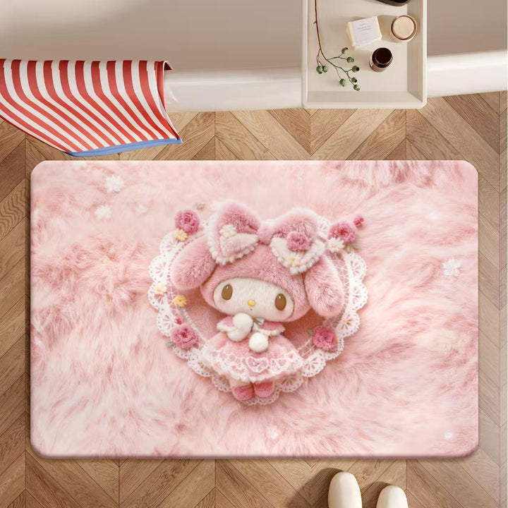 Plush Cartoon Character Bath Mat
