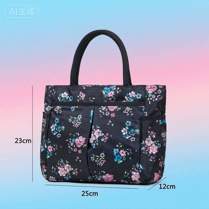 Floral Print Multi-Pocket Tote Bag Kalsten