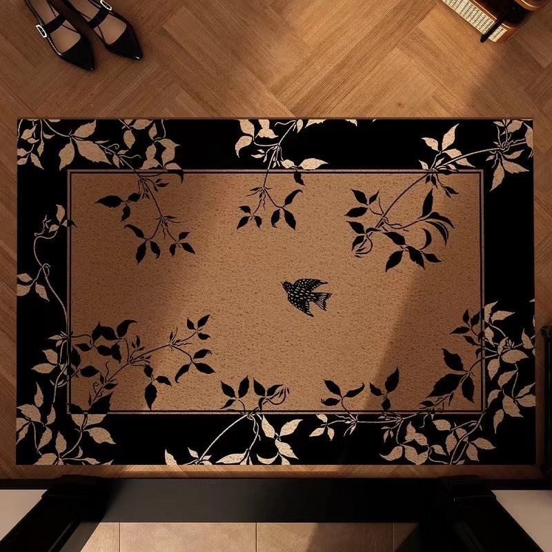 Decorative Floral Entry Mat for Home Entrances