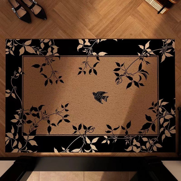 Decorative Floral Entry Mat for Home Entrances
