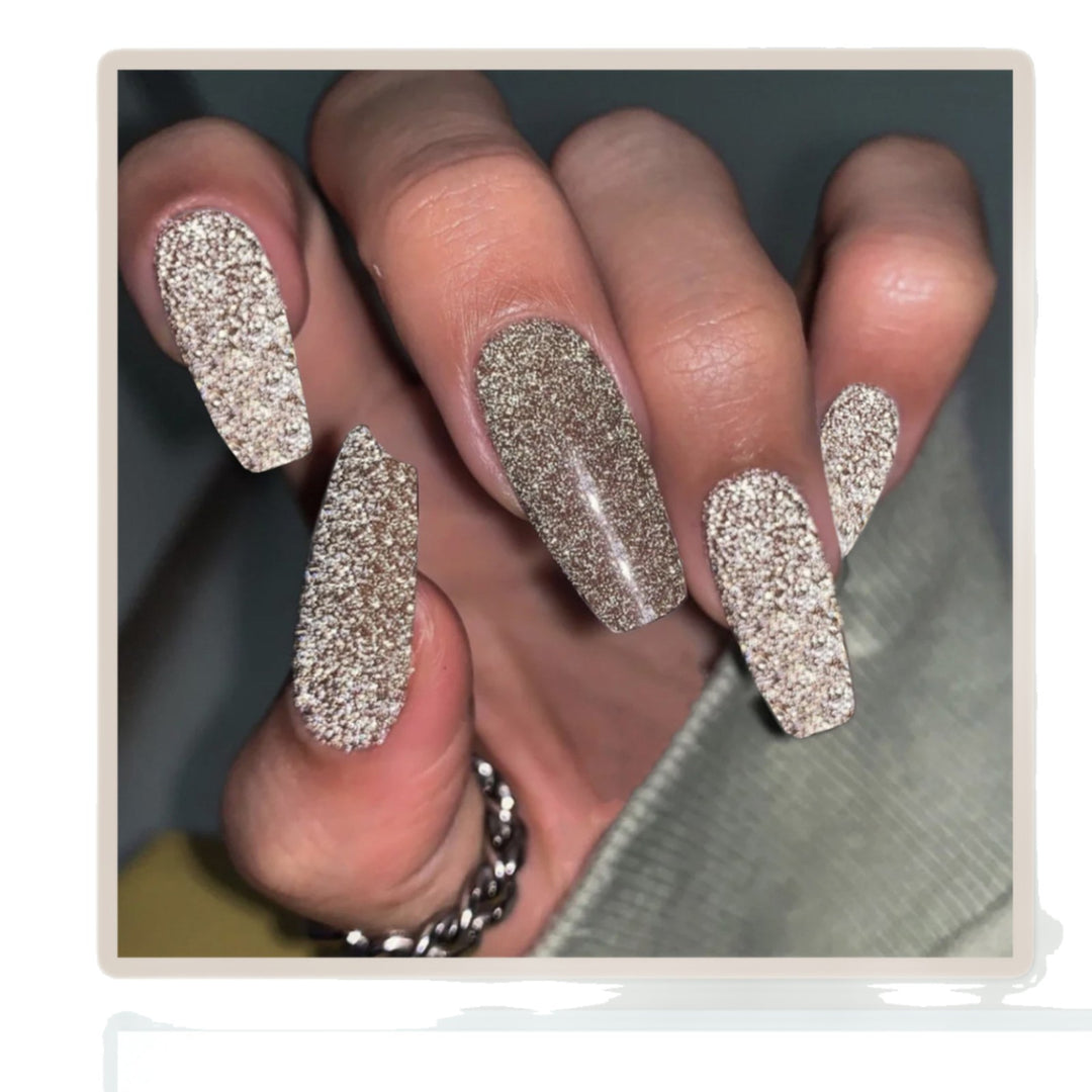 Glamorous Full-Coverage Glitzy Press-On Nail Set