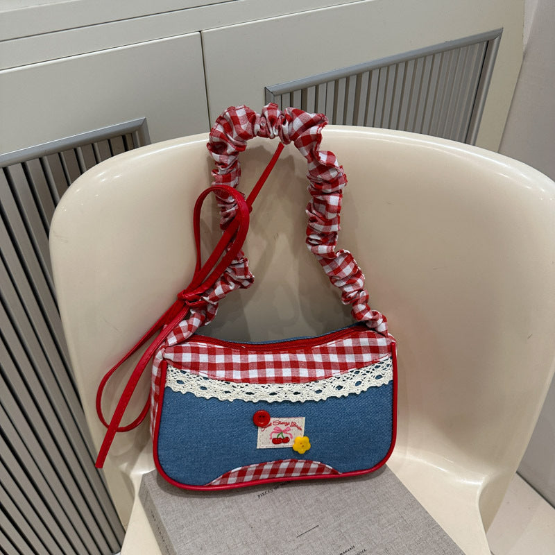 Retro Gingham Mini Crossbody Bag Kalsten