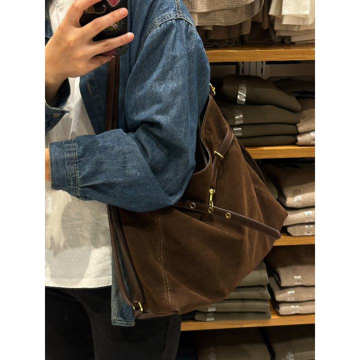 Luxurious Suede Handheld Tote Kalsten