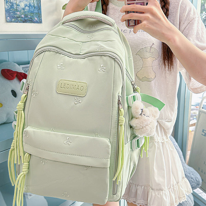 Stylish Multi-Pocket Backpack with Charm Kalsten