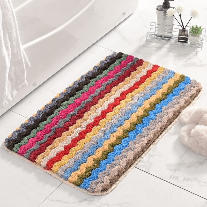 Fringed Chevron Bath Mat Kalsten