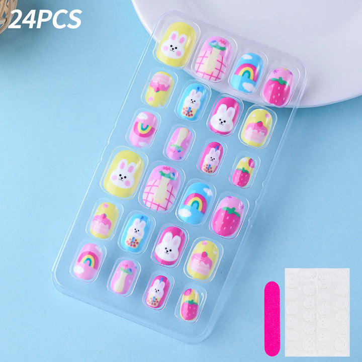 Decorative Press-On Nail Art Tips Set