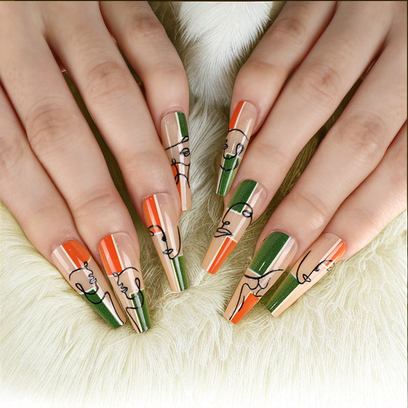 Creative line design artificial nails Kalsten