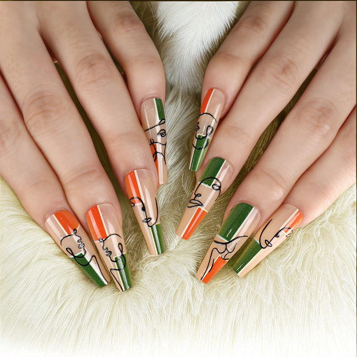 Creative line design artificial nails Kalsten