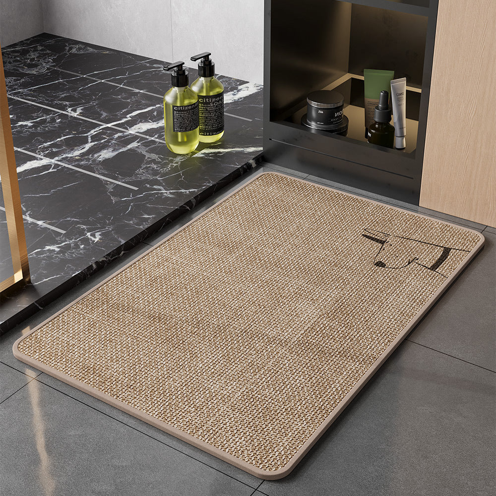 Cute Bear-Themed Bath Mat for Bathroom Floor