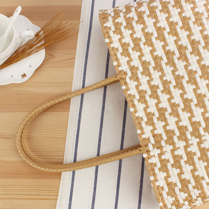 Braided Tote Bag with Stylish Patterns Kalsten