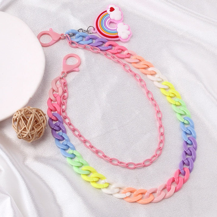 Keychain made of colorful plastic chains with Kalsten pendant