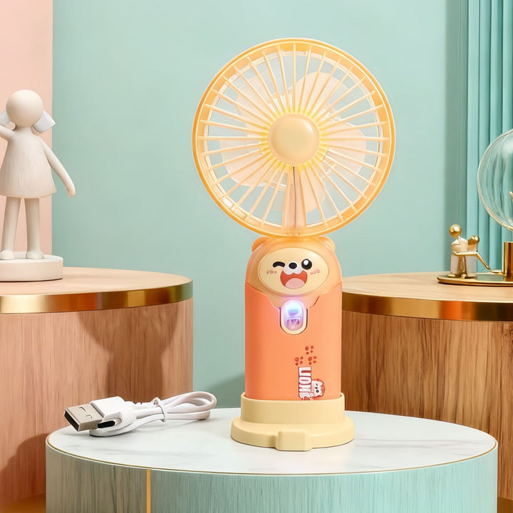 Ladies portable hand fan with cute rabbit design Kalsten