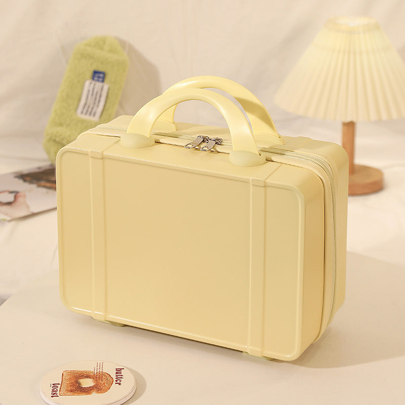 structured hard-shell vanity travel case with dual top handles and lockable zipper Kalsten