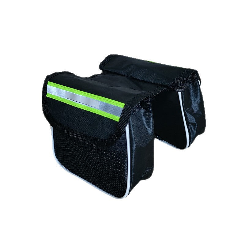 double bicycle saddle pannier bag with reflective strip water-resistant Oxford fabric Kalsten
