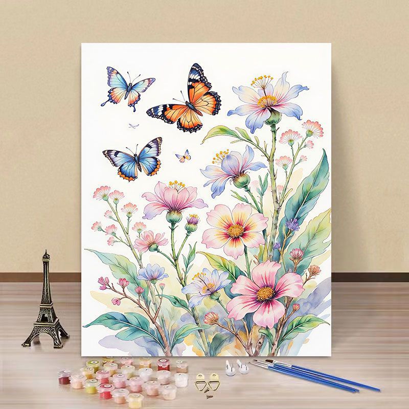 DIY Water Lily and Kingfisher Paint by Numbers Art Kit Kalsten