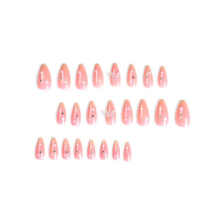 Artful nail art with heart motifs and glitter accents Kalsten