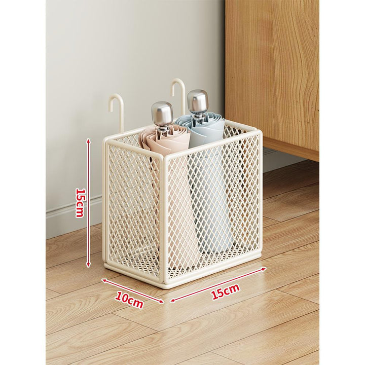 Compact Metal Mesh Umbrella Stand Organizer