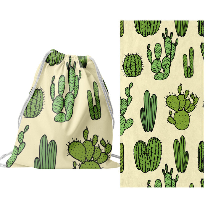 Drawstring bag with creative cactus design Kalsten
