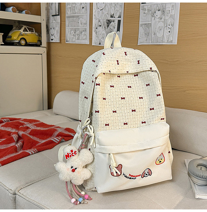 Cute Bow-Embellished Backpack Kalsten