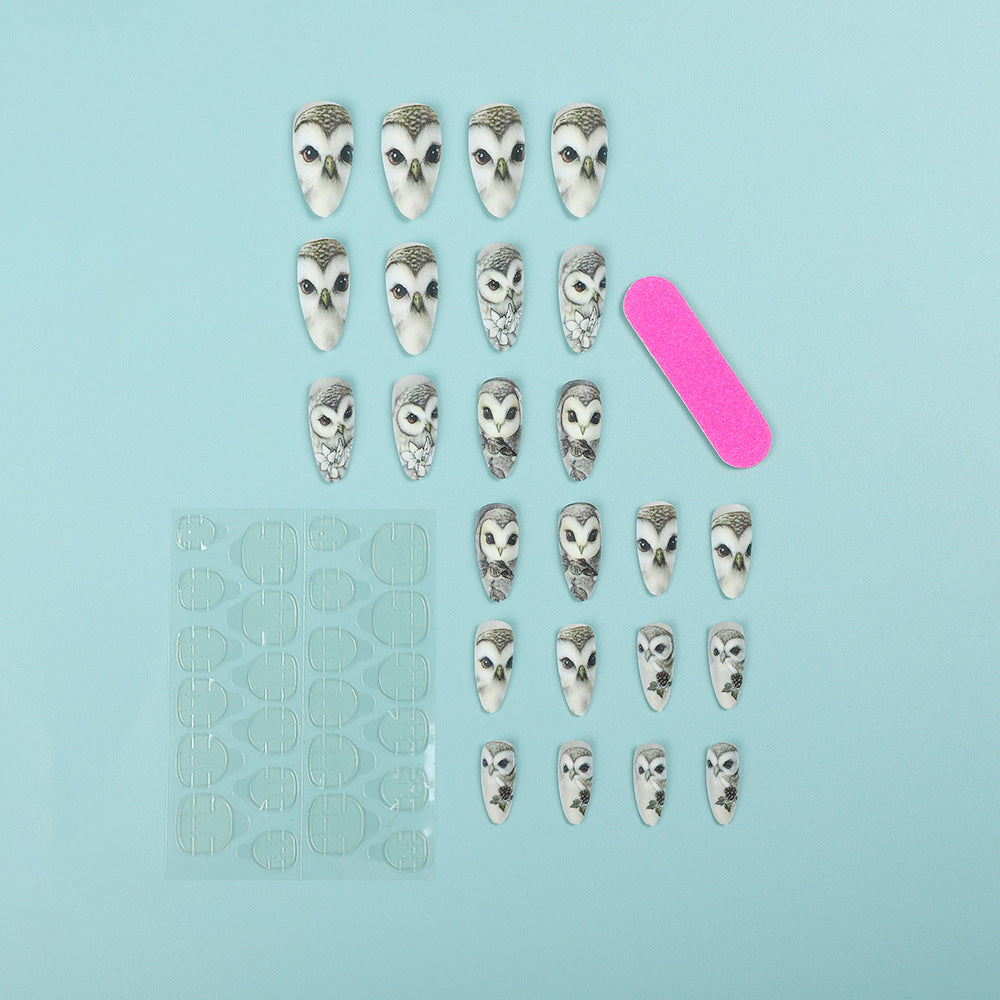 Artificial nails with owl design Kalsten