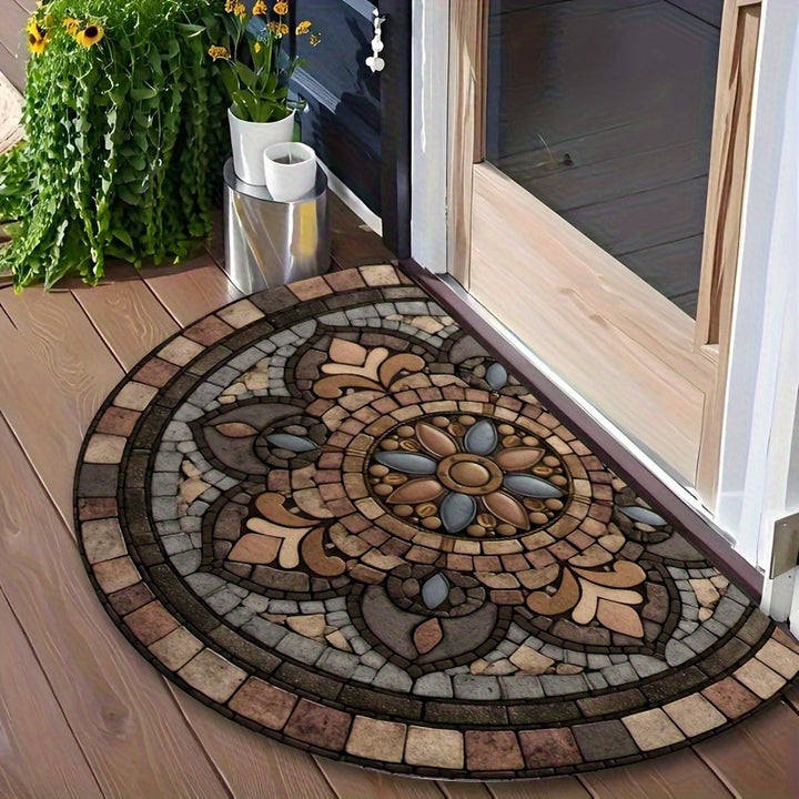 Stained Glass Sunflower Welcome Mat Kalsten