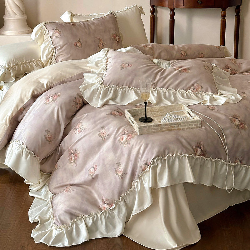 Cotton satin bedding set