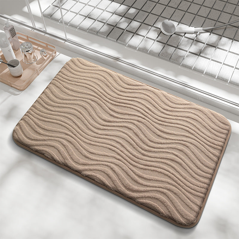 Abstract Wave Pattern Bathroom Mat Kalsten