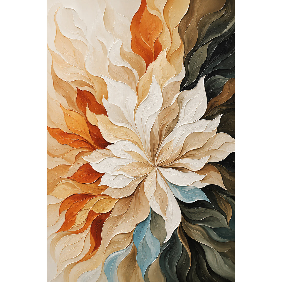 Artistic Leaf Canvas Artwork