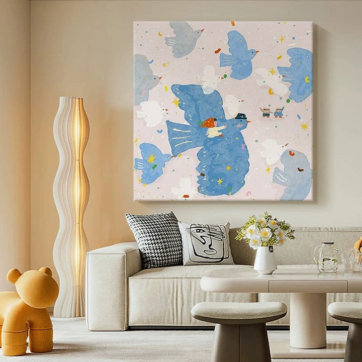 Whimsical Starry Childrens Wall Art