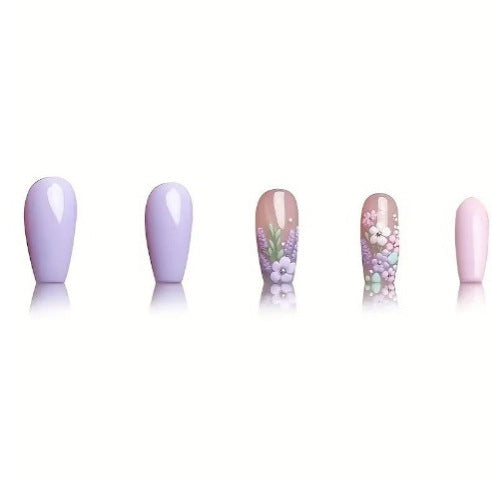 Floral Themed Acrylic Nail Art Enhancements Kalsten