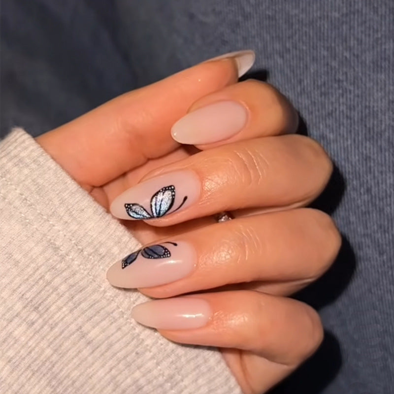 Artistic Butterfly Design Press-On Nails Kalsten