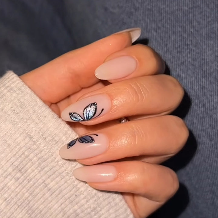 Artistic Butterfly Design Press-On Nails Kalsten