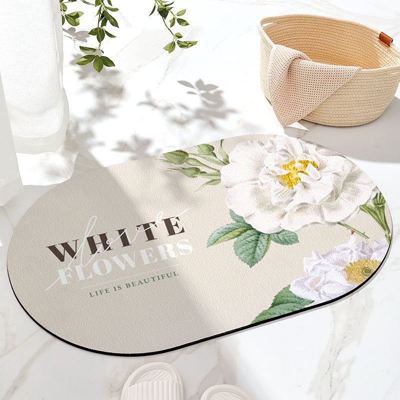 Decorative Floral Area Mat Kalsten