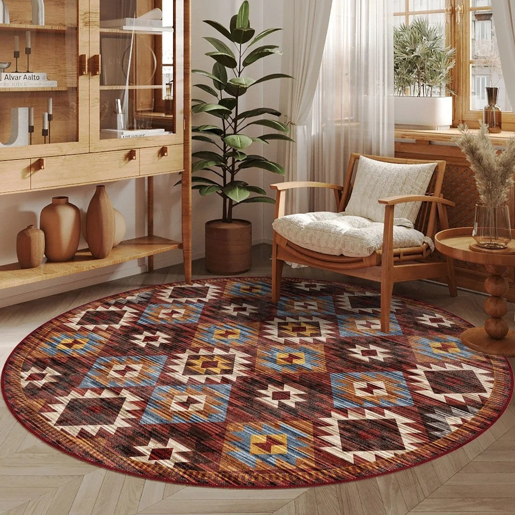 Vintage-Inspired Geometric Area Rug