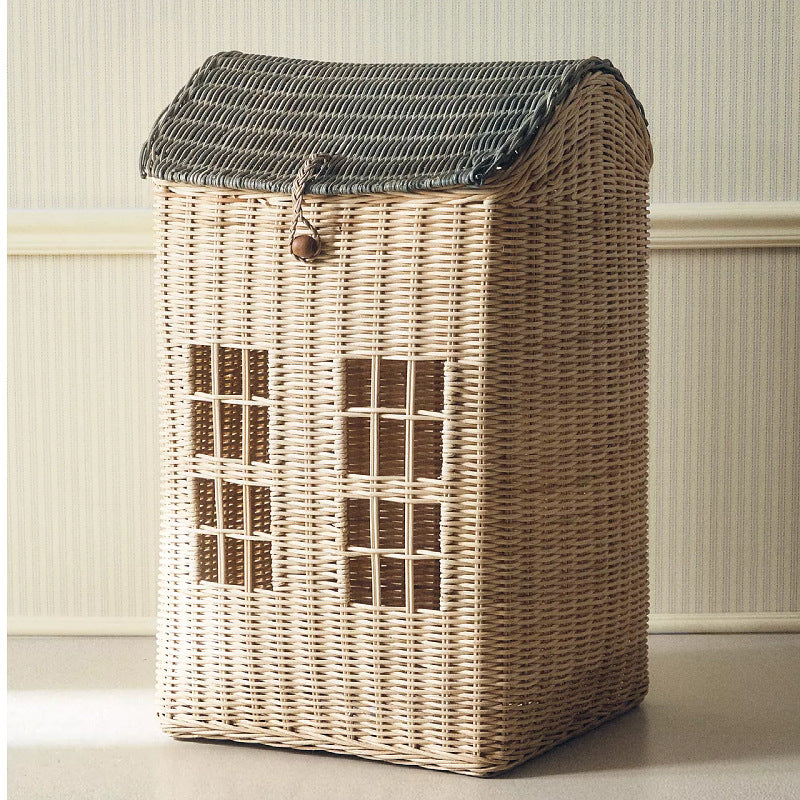 Decorative Woven House-Shaped Storage Basket Kalsten