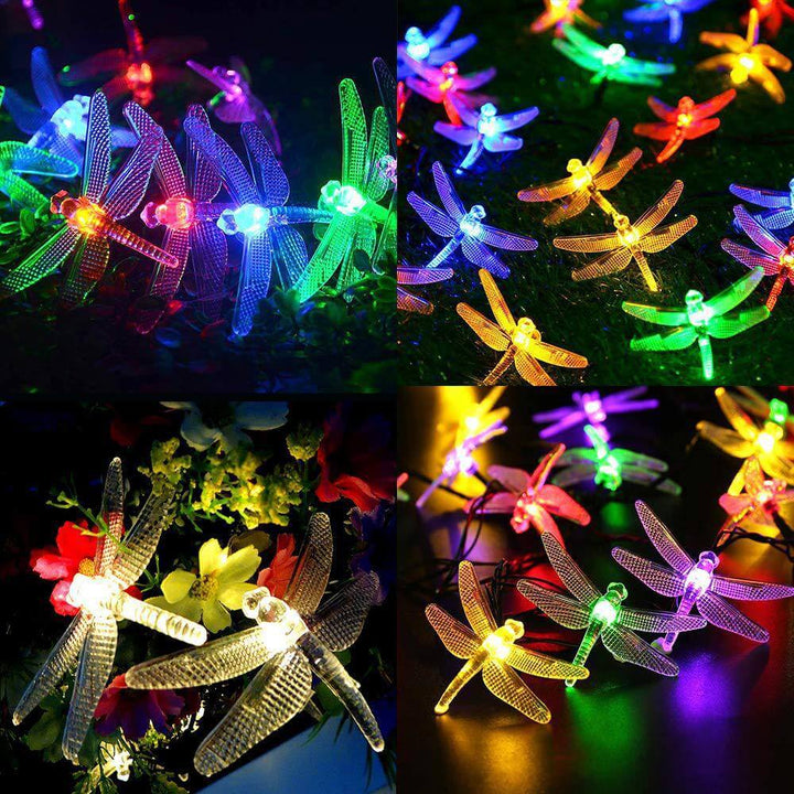 Kalsten | Outdoor Solar Dragonfly Waterproof LED Lights Festival Party Decoration String Lights
