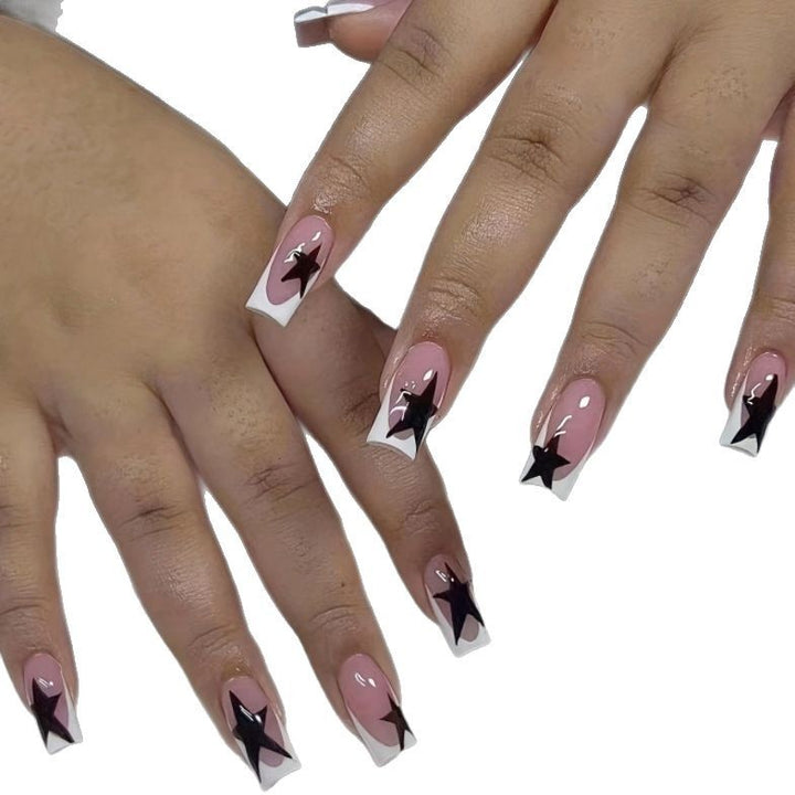 Artistic Star-Pattern Acrylic Nail Enhancements Kalsten
