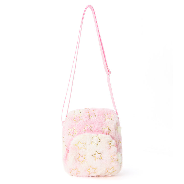 Fluffy shoulder bag with star motif Kalsten
