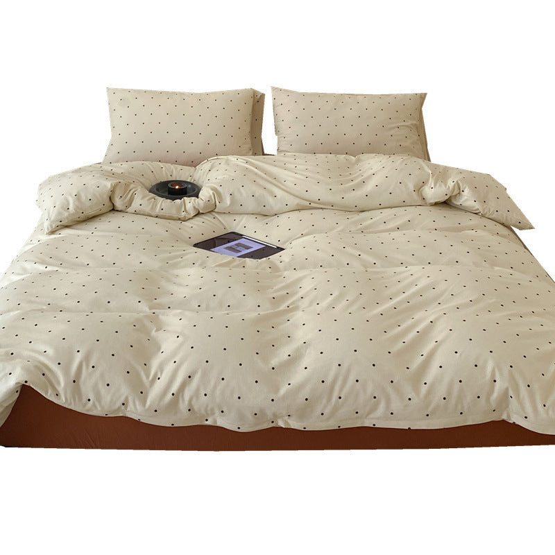 Fluffy cotton bedding set with nostalgic rocking horse pattern