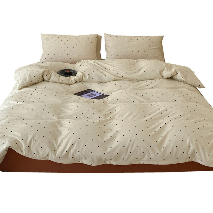 Fluffy cotton bedding set with nostalgic rocking horse pattern