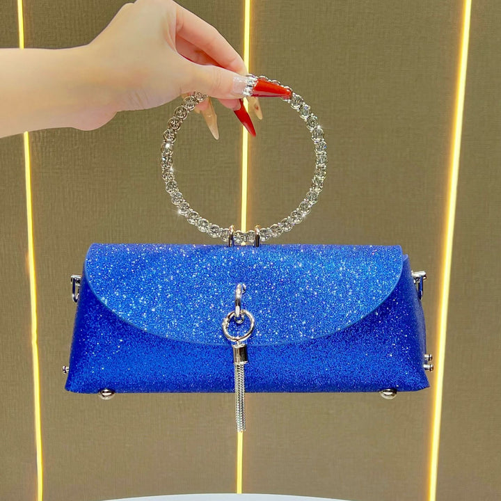 Sparkling Rhinestone-Handled Evening Clutch