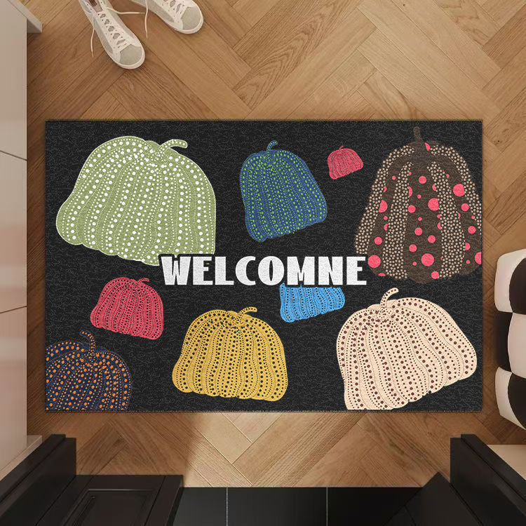 Decorative Pumpkin-Themed Welcome Mat
