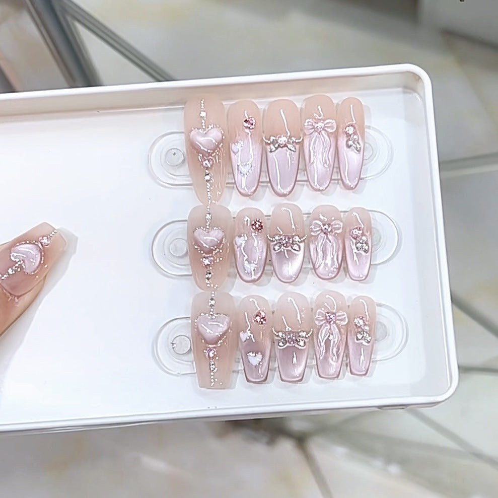 Romantic Decorative Press-On Nail Set Kalsten