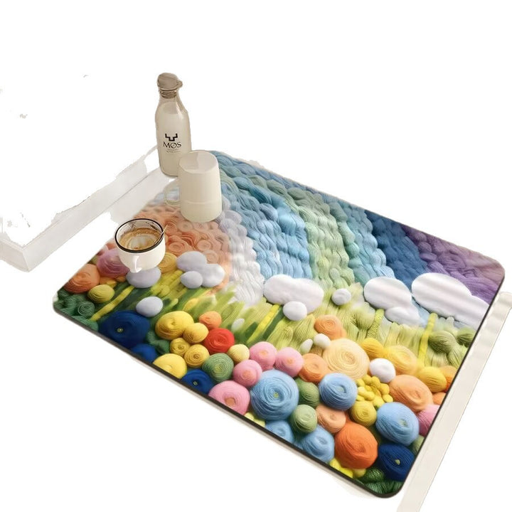 Floral-Themed Kitchen Mat Kalsten