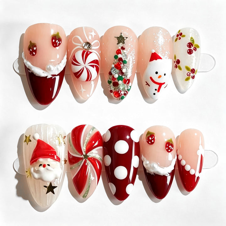 Festive Holiday Nail Art Set