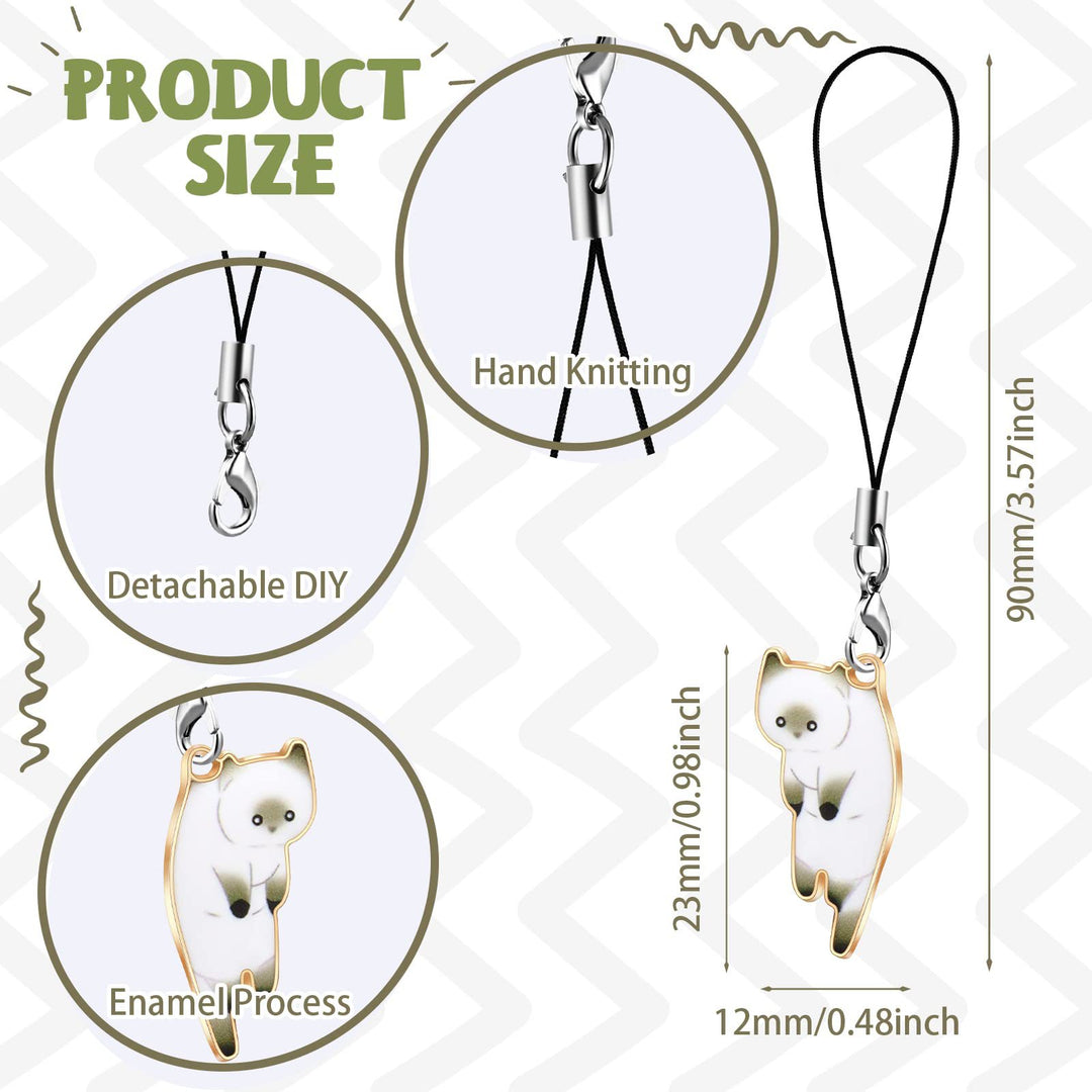 Cat-Themed Charms Keychain Set Kalsten