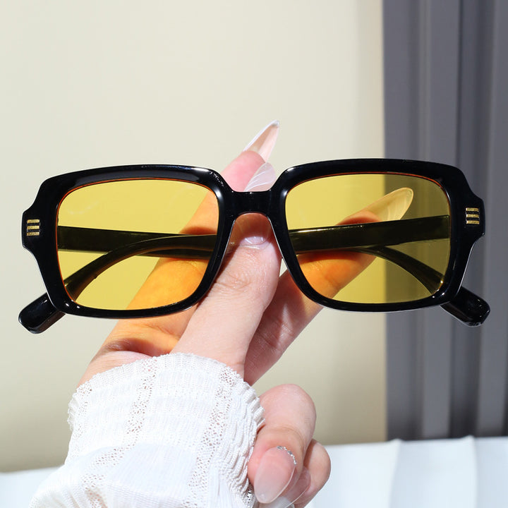 Women's fashionable square sunglasses with textured frame Kalsten
