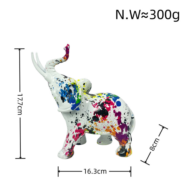 Artistic elephant figure with colorful design Kalsten