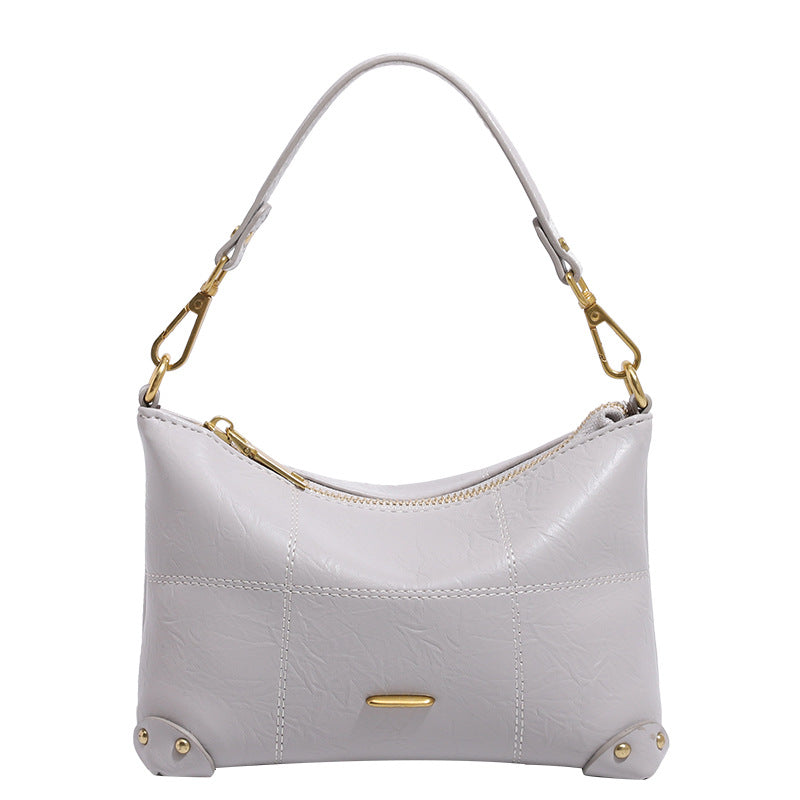 Elegant Leather Handbag with Structured Design